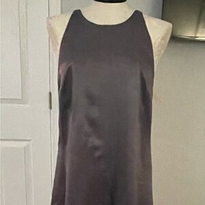 Banana Republic Heritage Collection charcoal satin dress.